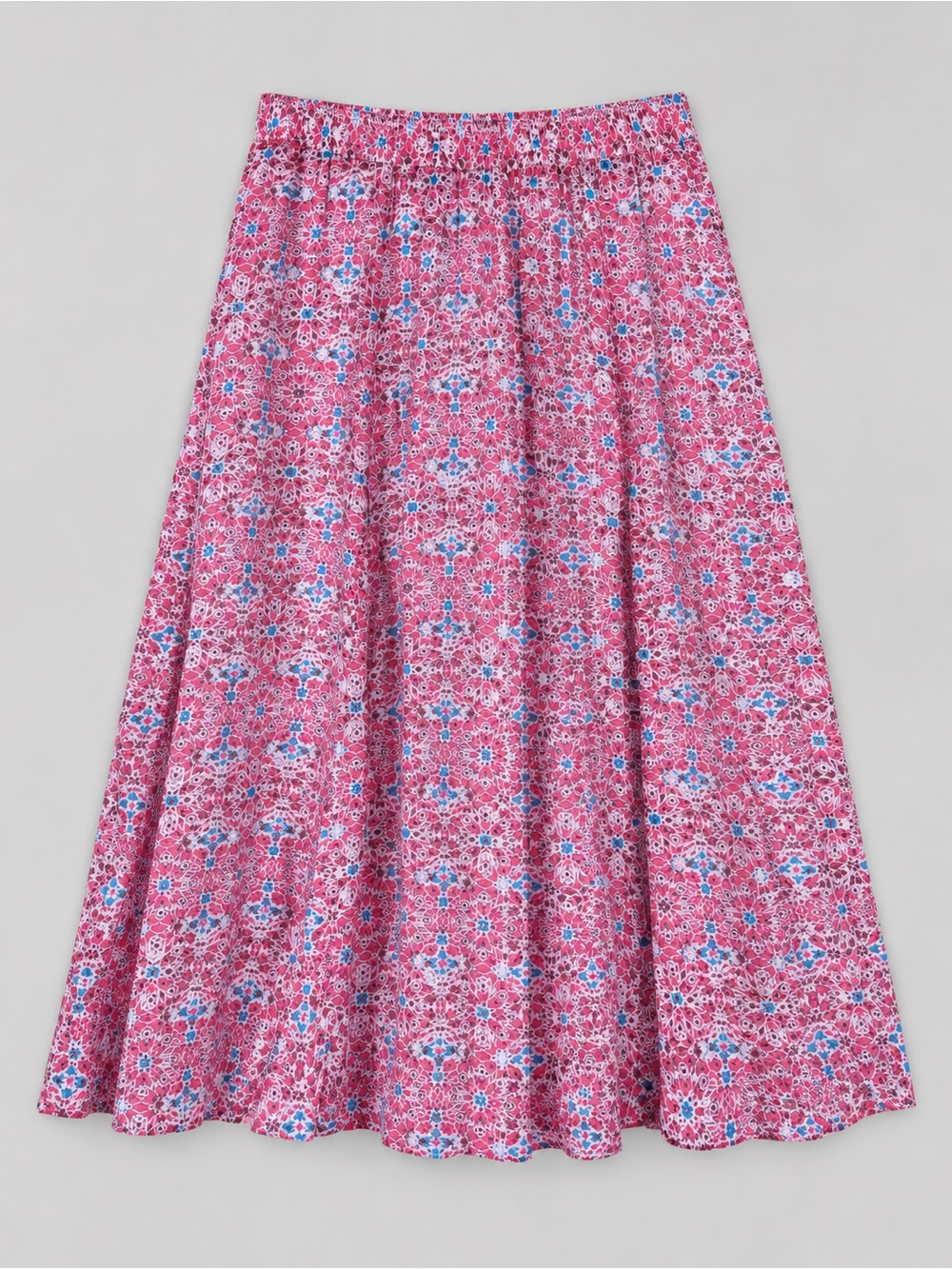 Womens Floral A Line Midi Skirt Size XL Cottage Coastal Prairie Garden Party
